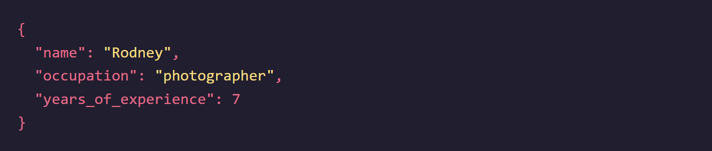 JSON example