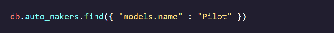 embedded document array accessing