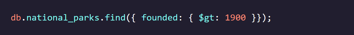 greater than query