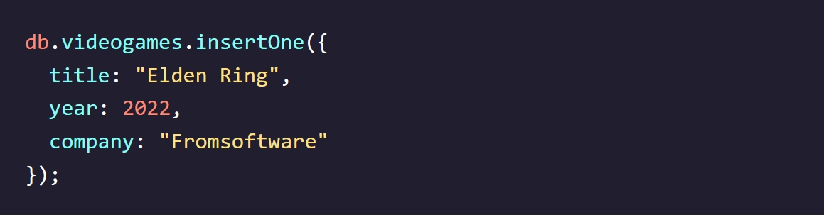 insertOne method