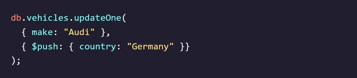 push operator with a new field