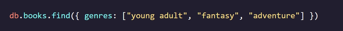 querying for an array