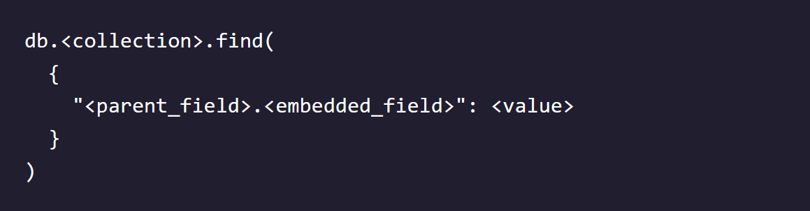 sub document query example
