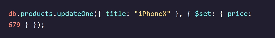 updateOne example
