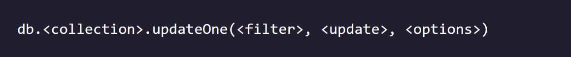 updateOne syntax