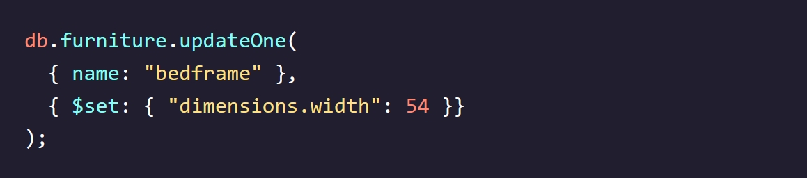 updating with dot notation