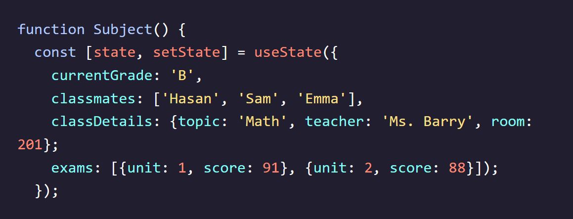 single state object