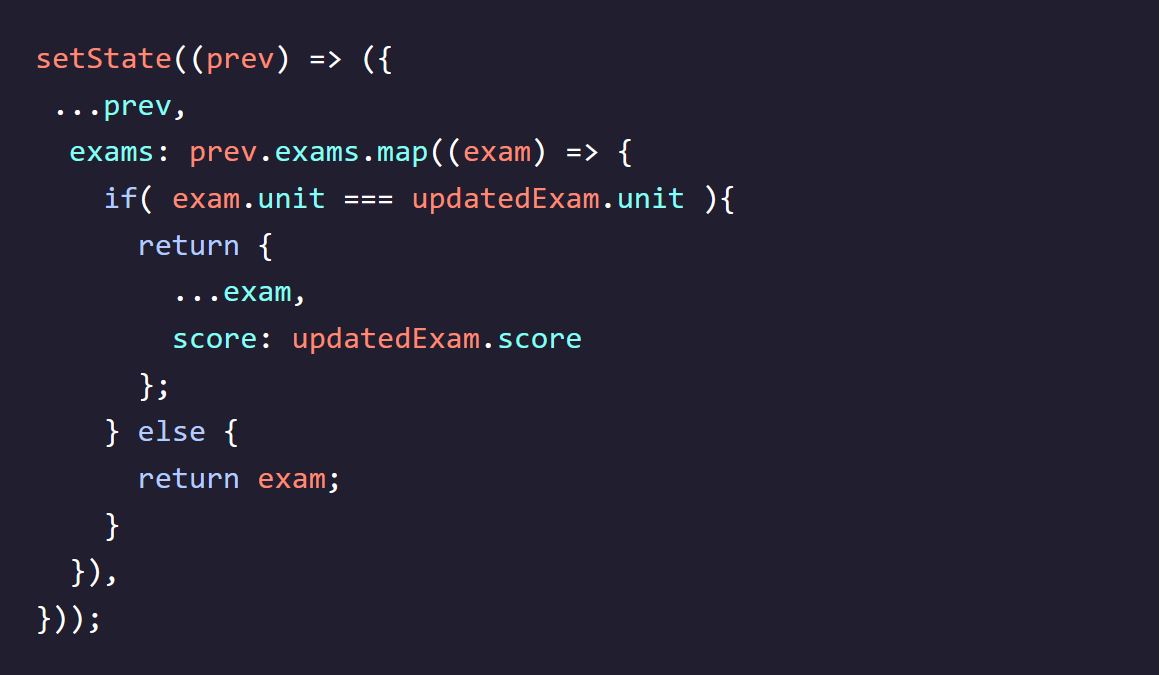 single object state update