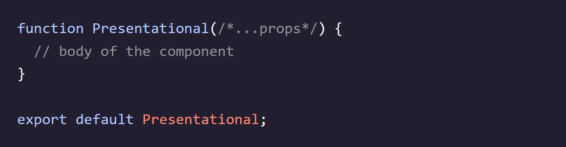presentational component